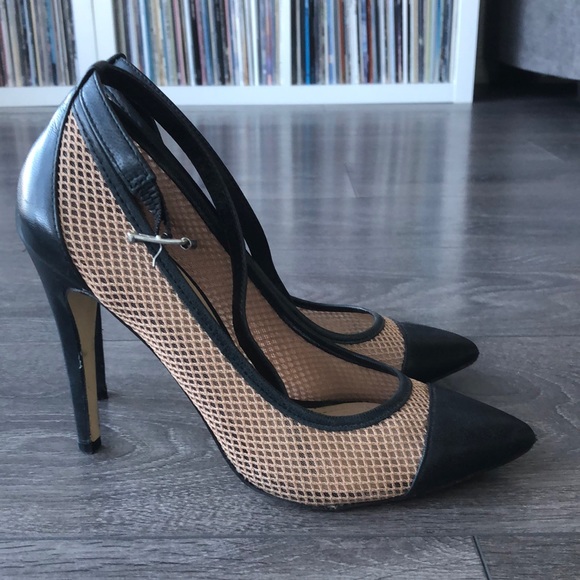 BCBGeneration Mesh ankle Strap Heels - Picture 2 of 7